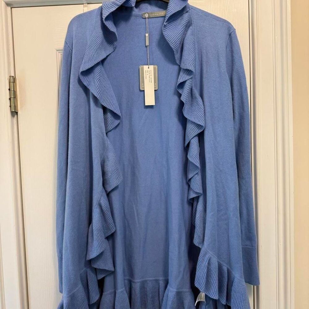 NWT In Cashmere Blue cashmere and cotton kaftan cardigan